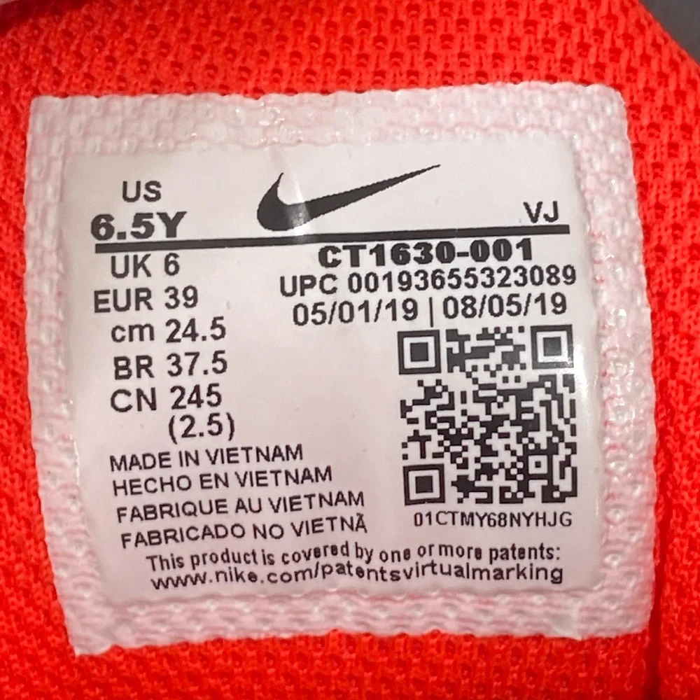 Nike Air Max React 270 GS CT1630-001 Thunder‎ Grey / Barely Volt Youth Size 6.5